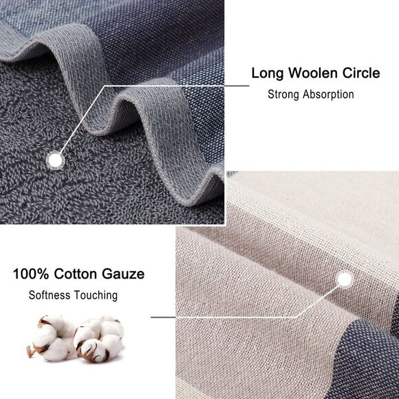 Kitchen Dish Colths Absorbent Dishclothes Drying Cloths 6Pcs Blue - Picture 3 of 6